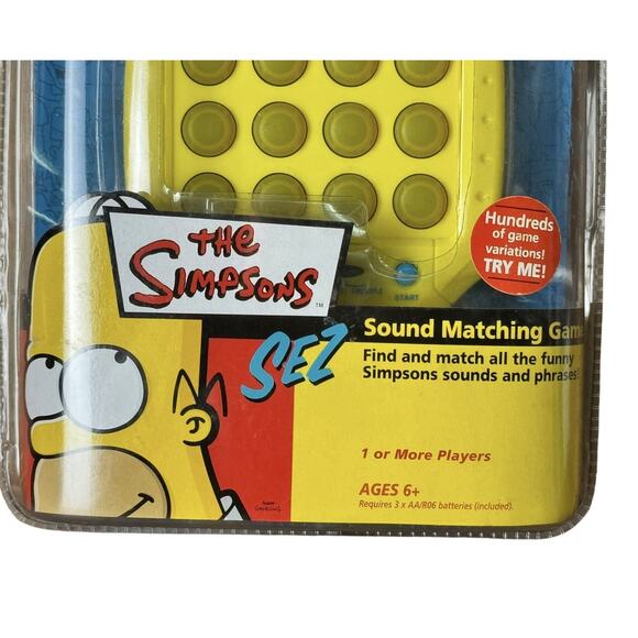 The Simpsons Sez Electronic Handheld Game Homer Simpson Tiger 2003 Vintage Works - Picture 5 of 9